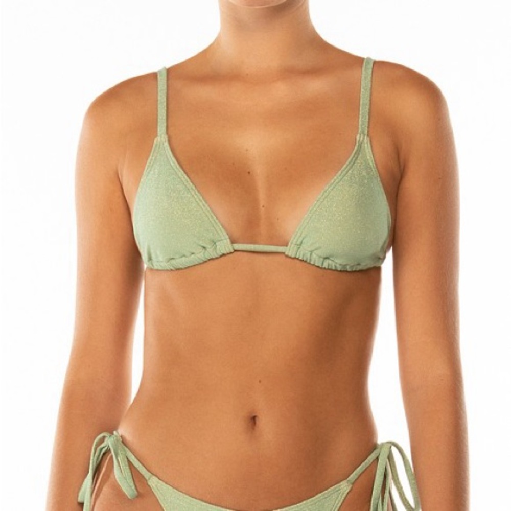 Peony String Tri Bikini Glisten Set